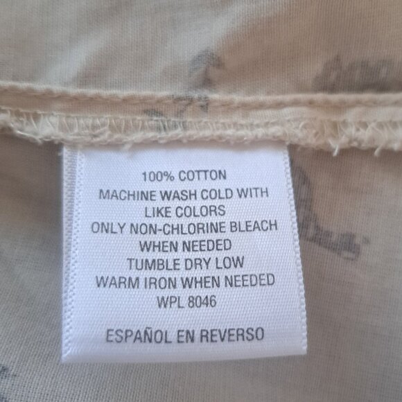 STYLE & CO Long Sleeve Button Down Cream With Black Bird Print Sz XL - Picture 11 of 12